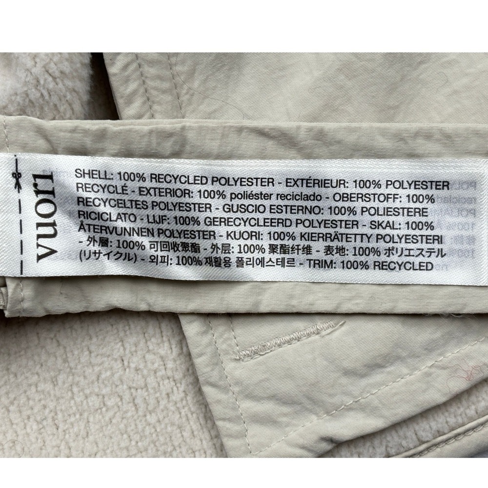 Vuori Sherpa Fleece Vest Womens XS Cream Off White Full Zip Outdoor Cozy Gilet - Picture 10 of 11